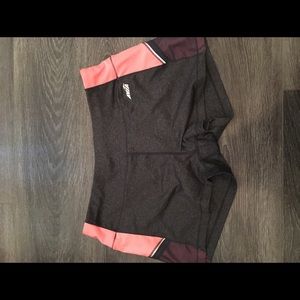 pink and gray avia shorts